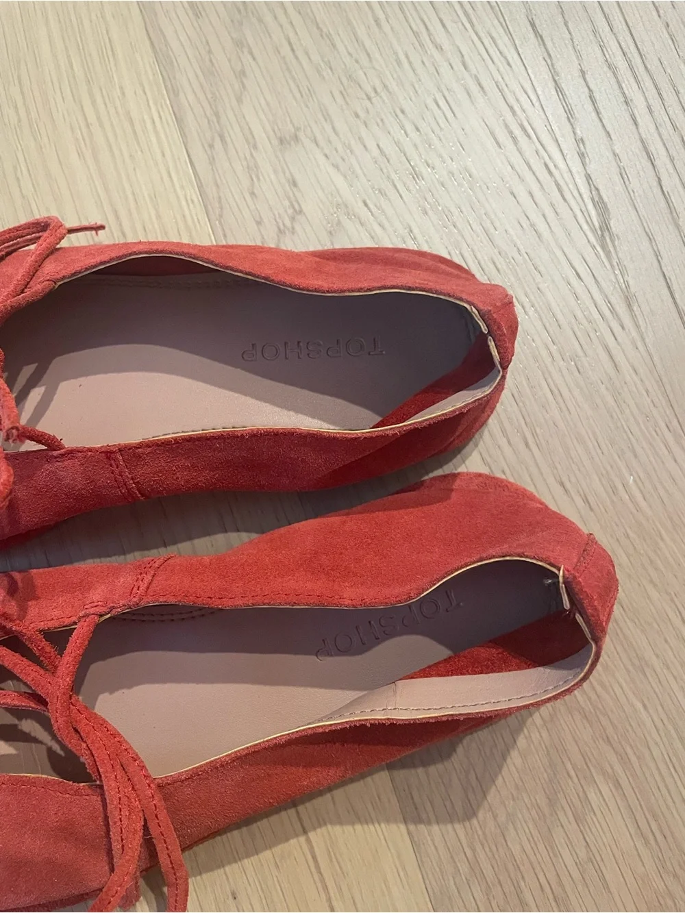 Topshop suede ballet flats